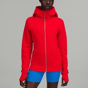 LULULEMON Scuba Full-Zip Hoodie in Red sz 4 LIKE NEW worn 1x